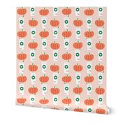 pumpkins autumn florals flower girly painted floral peach fall pumpkin spice latte fabric, autumn girls pumpkin spice, coffee, psl, pumpkin spice latte, latte, autumn, fall