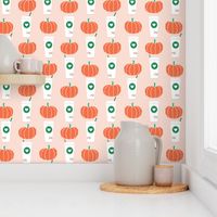 pumpkins autumn florals flower girly painted floral peach fall pumpkin spice latte fabric, autumn girls pumpkin spice, coffee, psl, pumpkin spice latte, latte, autumn, fall