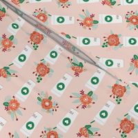 pumpkins autumn florals flower girly painted floral peach fall pumpkin spice latte fabric, autumn girls pumpkin spice, coffee, psl, pumpkin spice latte, latte, autumn, fall