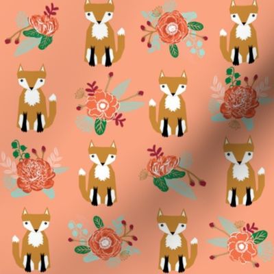 autumn fox flowers cream autumn fall girls sweet woodland fox