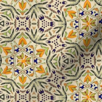 talavera floral hex tiles