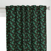 One in a Million  teal Sea Shells on black by Salzanos