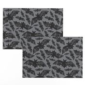 Night Flight - Gothic Halloween Bats Grey