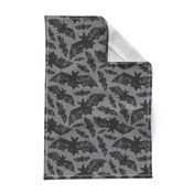 Night Flight - Gothic Halloween Bats Grey