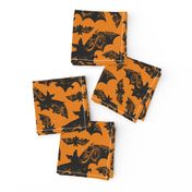 Night Flight - Gothic Halloween Bats Orange