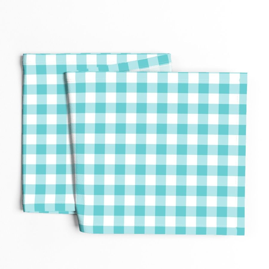 Gingham Aqua