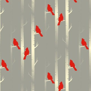 birds on birch trees