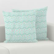 Swimming Stars - Starfish Floral Aqua