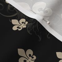 Fleur De Lys-Black & Gold