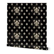 Fleur De Lys-Black & Gold