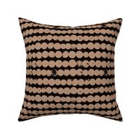 Circles and rows cool Scandinavian style dots brush strings gender neutral black cappucino M