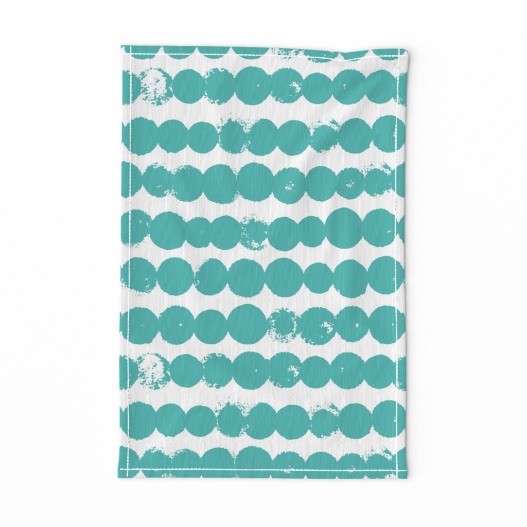 Circles and rows cool Scandinavian style dots brush strings soft water blue XL