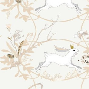 Bunny Prince Damask (china white)