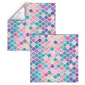 Rainbow Pastel Watercolor Moroccan Pattern horizontal format