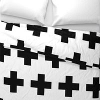 Cheater Quilt in Black and White Plus