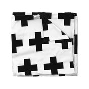 Cheater Quilt in Black and White Plus