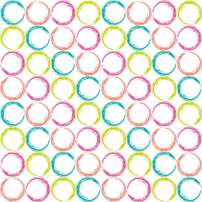 Circles with stripe pattern in tropical color