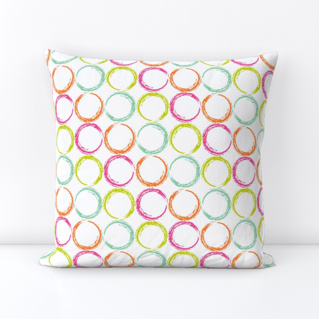 Circles with stripe pattern in beachy color