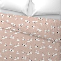 Swans - origami birds water birds geometric blush || by sunny afternoon