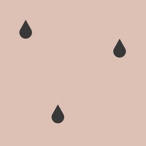 raindrops - graphite on blush || by sunny afternoon