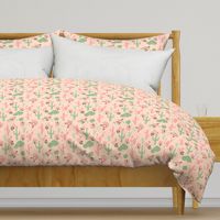 cactus flowers florals peach blush girls pink mint flower