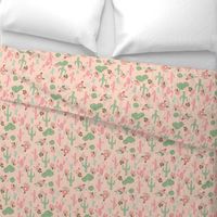 cactus flowers florals peach blush girls pink mint flower