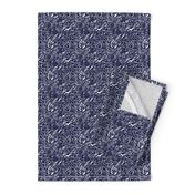 Floral Explosion Small Print (Navy & White) 