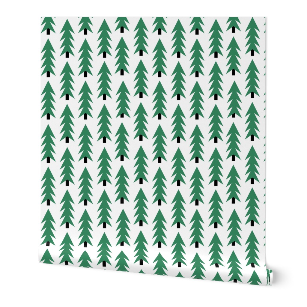 christmas tree forest fir tree triangles holiday simple scandinavian design tree forest trees