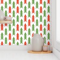 christmas tree forest fir tree triangles holiday simple scandinavian design tree forest trees