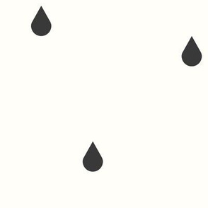 Rain drops - tears tear drops graphite on ivory || by sunny afternoon