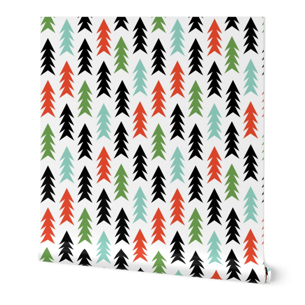 christmas tree forest fir tree triangles holiday simple scandinavian design tree forest trees