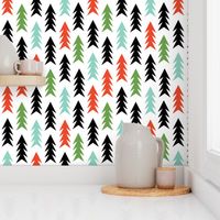 christmas tree forest fir tree triangles holiday simple scandinavian design tree forest trees