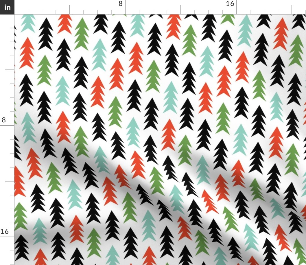 christmas tree forest fir tree triangles holiday simple scandinavian design tree forest trees