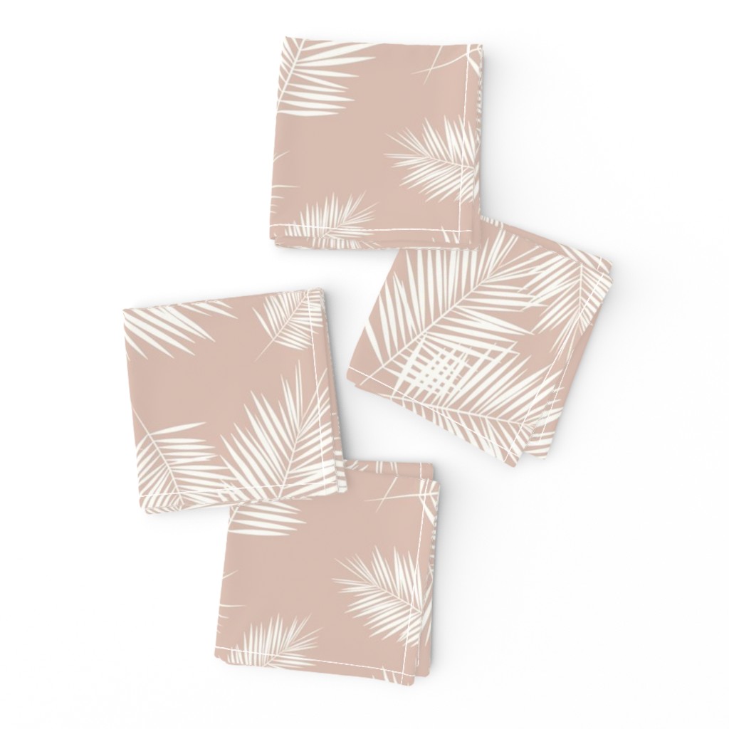 palm leaves - palm tree tropical fern summer ivory on blush || by sunny afternoon