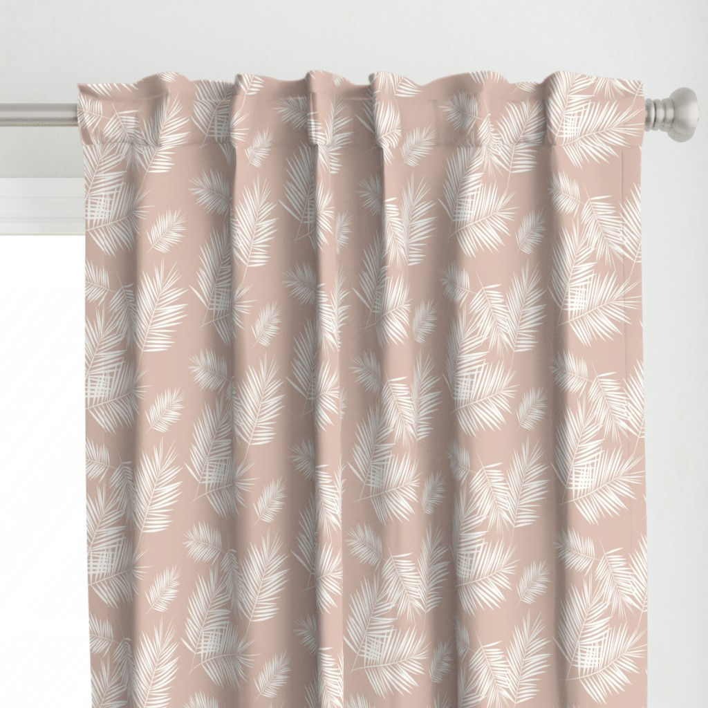 palm leaves - palm tree tropical fern summer ivory on blush || by sunny afternoon