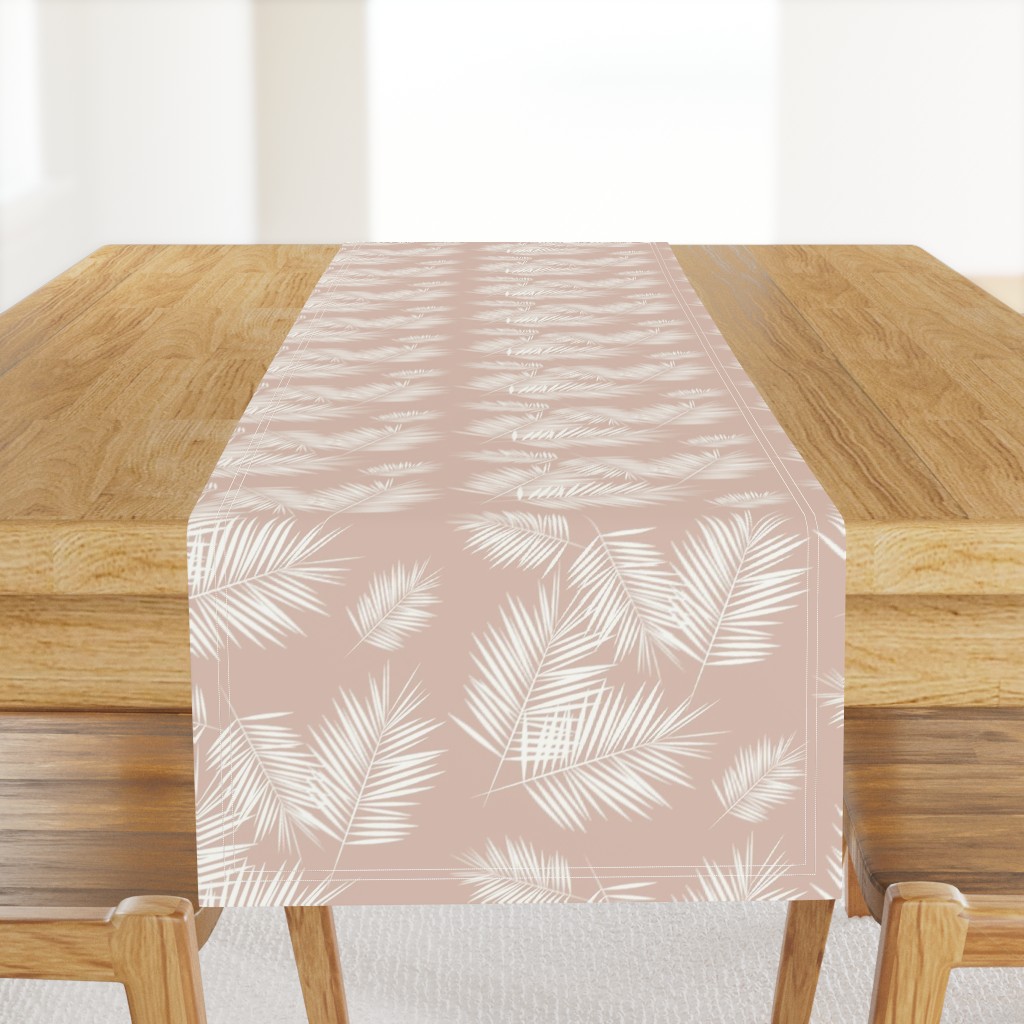 palm leaves - palm tree tropical fern summer ivory on blush || by sunny afternoon