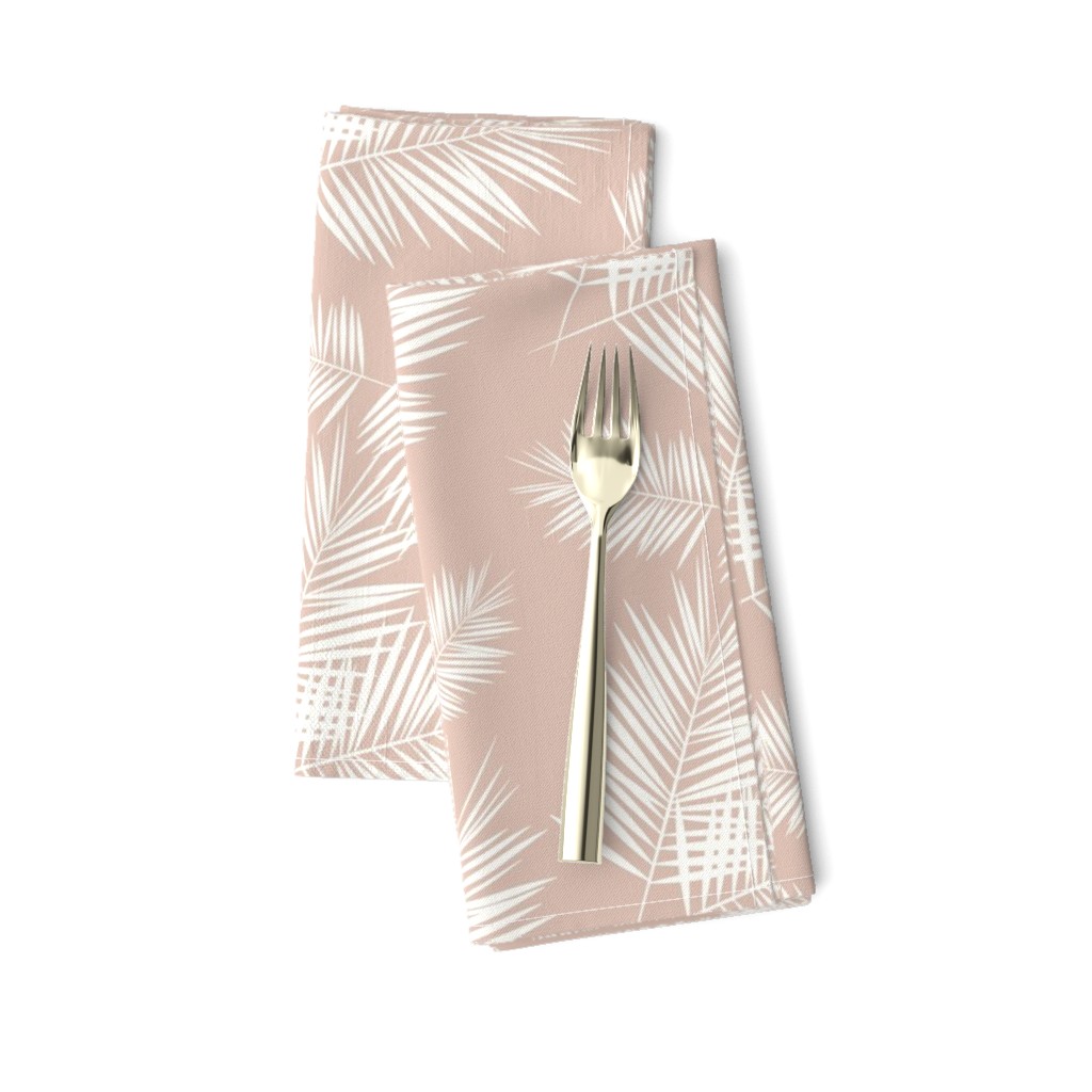 palm leaves - palm tree tropical fern summer ivory on blush || by sunny afternoon