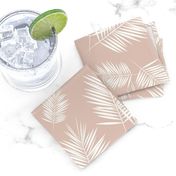 palm leaves - palm tree tropical fern summer ivory on blush || by sunny afternoon