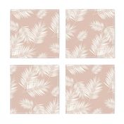 palm leaves - palm tree tropical fern summer ivory on blush || by sunny afternoon