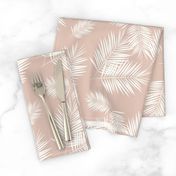 palm leaves - palm tree tropical fern summer ivory on blush || by sunny afternoon