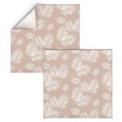 palm leaves - palm tree tropical fern summer ivory on blush || by sunny afternoon