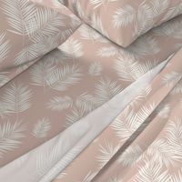 palm leaves - palm tree tropical fern summer ivory on blush || by sunny afternoon