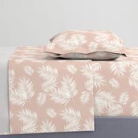 palm leaves - palm tree tropical fern summer ivory on blush || by sunny afternoon