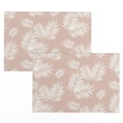 palm leaves - palm tree tropical fern summer ivory on blush || by sunny afternoon