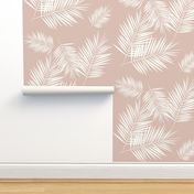 palm leaves - palm tree tropical fern summer ivory on blush || by sunny afternoon