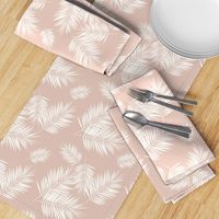 palm leaves - palm tree tropical fern summer ivory on blush || by sunny afternoon