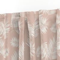 palm leaves - palm tree tropical fern summer ivory on blush || by sunny afternoon