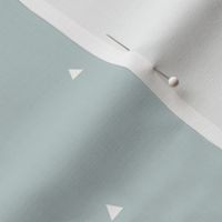 Tiny triangles - white on seafoam pale blue || by sunny afternoon