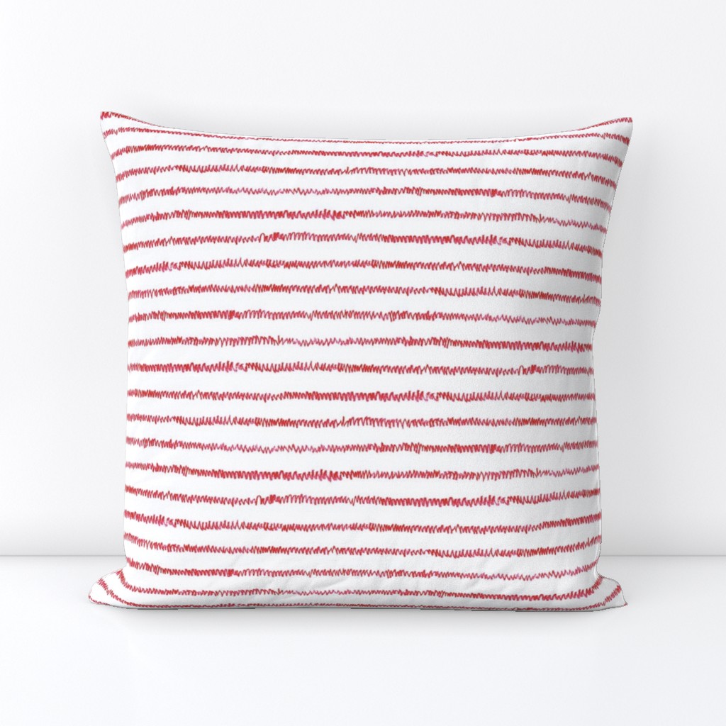 crayon mini-stripe in red-pink