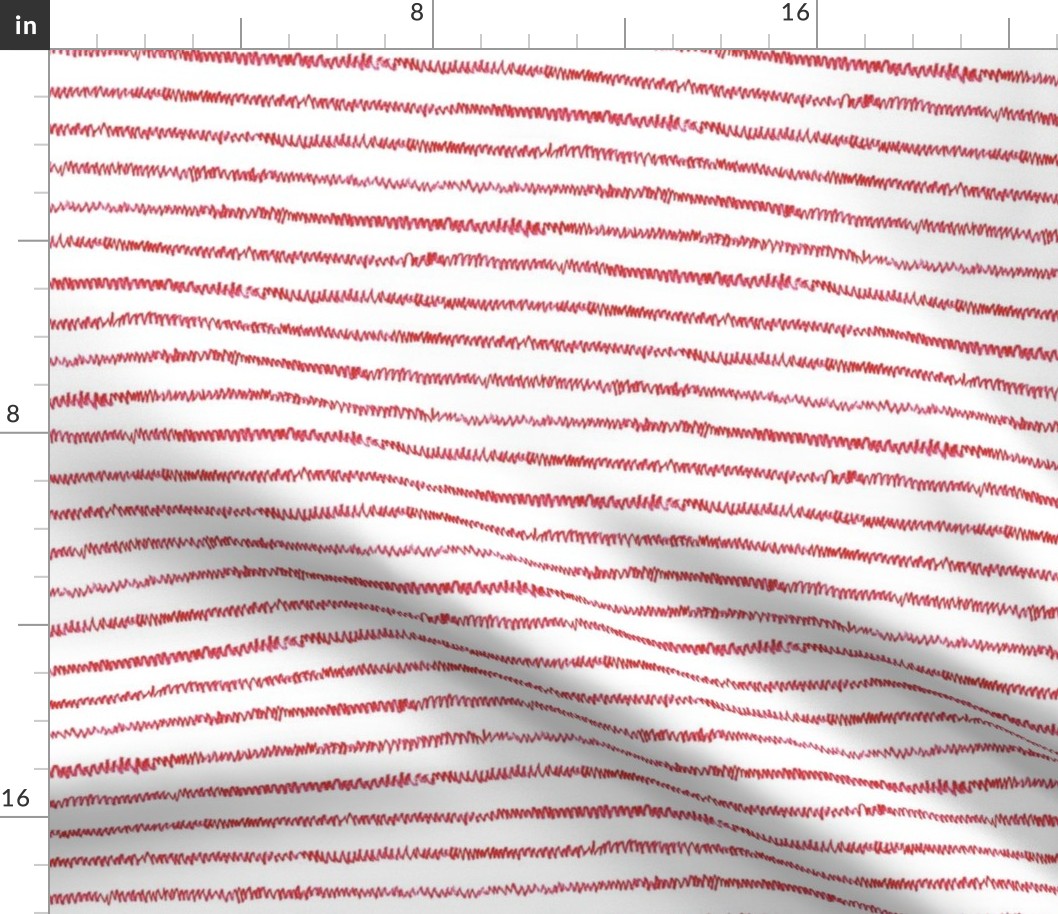 crayon mini-stripe in red-pink